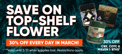 Flower 30% Off every day in March!