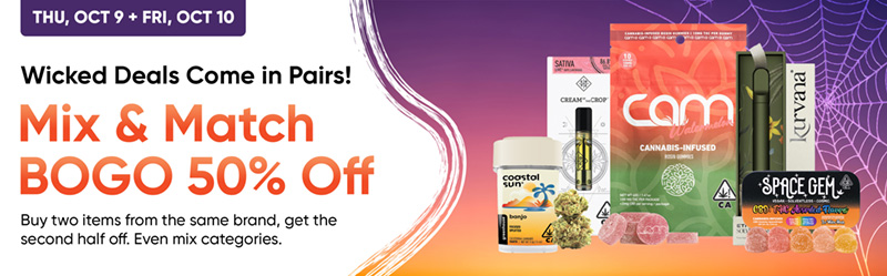 Oct 9-10: Mix & Match BOGO 50% Off.
