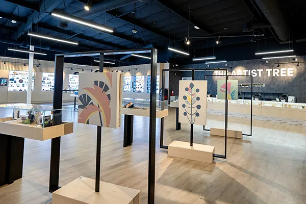 Fresno Shaw Showroom with art