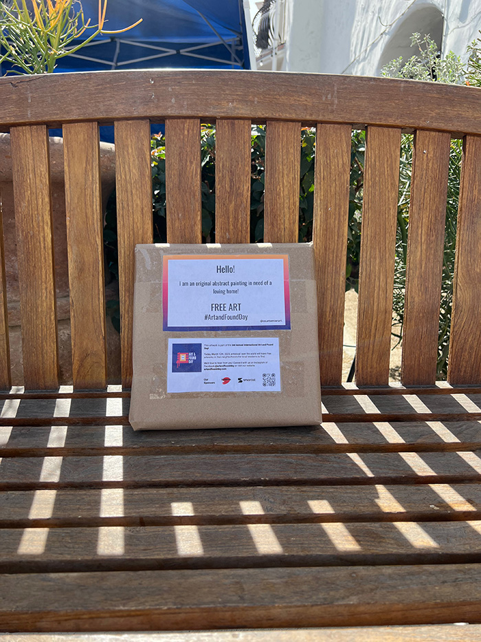package on bench