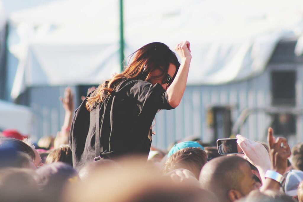 girl dancing in coachella