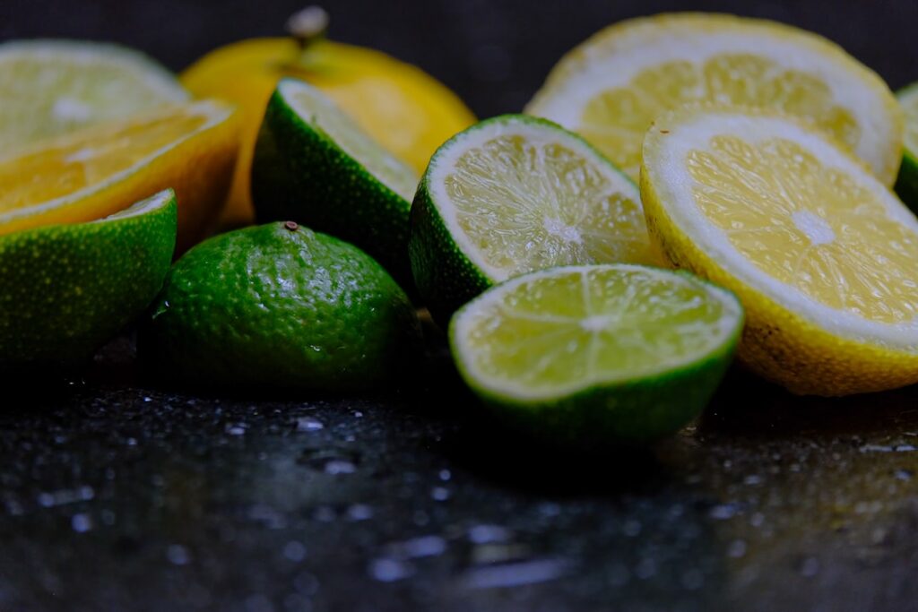 limes cut in half